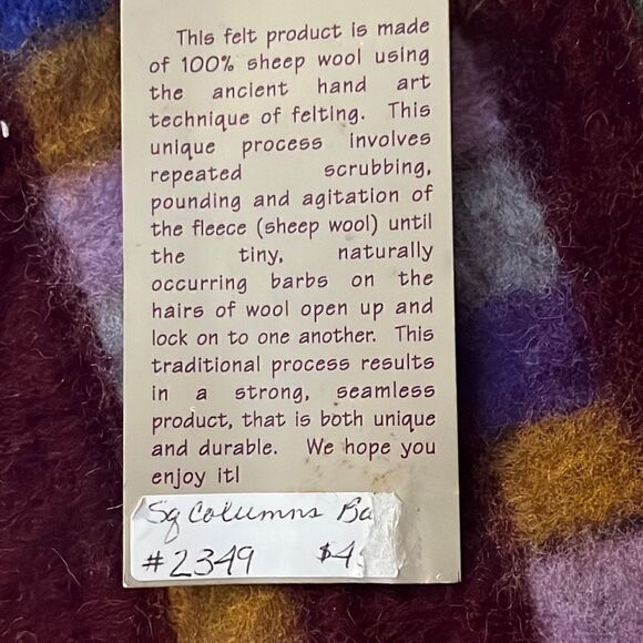 NWT Rising Tide Felted Wool Felt Purse Handmade - Picture 5 of 6